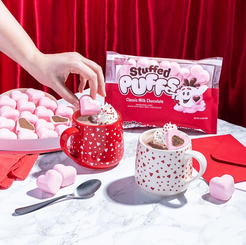 Stuffed Puffs: Valentine's Day Heart-Shaped Classic Milk Chocolate-Filled Marshmallows