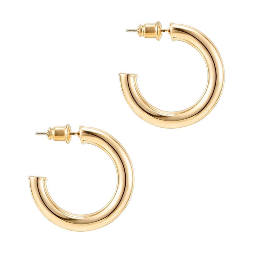 two gold hoops