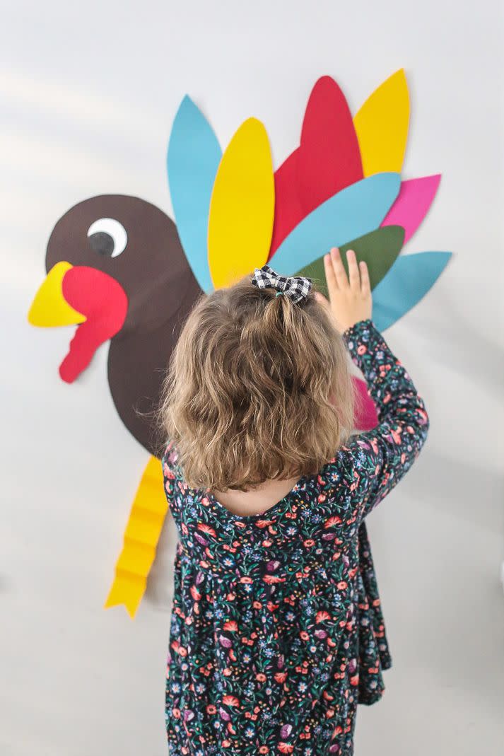 <p>You can set up this game two different ways: Craft your very own Thanksgiving turkey with some construction paper, or save time and <a href="https://www.amazon.com/Amscan-Festive-Thanksgiving-Activities-Multicolor/dp/B00G4F6VJO/?tag=syn-yahoo-20&ascsubtag=%5Bartid%7C10050.g.4698%5Bsrc%7Cyahoo-us" rel="nofollow noopener" target="_blank" data-ylk="slk:buy a similar version;elm:context_link;itc:0;sec:content-canvas" class="link ">buy a similar version</a>.</p><p><strong>Get the tutorial at <a href="https://thelittlesandme.com/3-kid-approved-friendsgiving-activities/" rel="nofollow noopener" target="_blank" data-ylk="slk:The Littles and Me;elm:context_link;itc:0;sec:content-canvas" class="link ">The Littles and Me</a>.</strong></p><p><a class="link " href="https://www.amazon.com/SunWorks-Construction-9-Inches-12-Inches-100-Count/dp/B0017OJKLI/?tag=syn-yahoo-20&ascsubtag=%5Bartid%7C10050.g.4698%5Bsrc%7Cyahoo-us" rel="nofollow noopener" target="_blank" data-ylk="slk:Shop Now;elm:context_link;itc:0;sec:content-canvas">Shop Now</a></p>