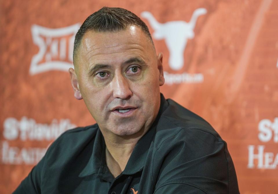Third-year coach Steve Sarkisian is optimistic about talent-laden Longhorns team, which begins fall practices Wednesday. He said if Texas can get to the point where eight to 12 Longhorns get drafted every year, then "we’re doing the right things for the long-term future of our team.”