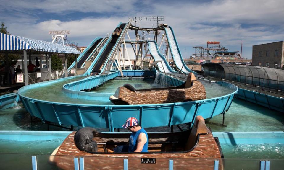 Skegness seaside resort in Lincolnshire, UK, after the easing of covid 19 pandemic lockdown restrictions.