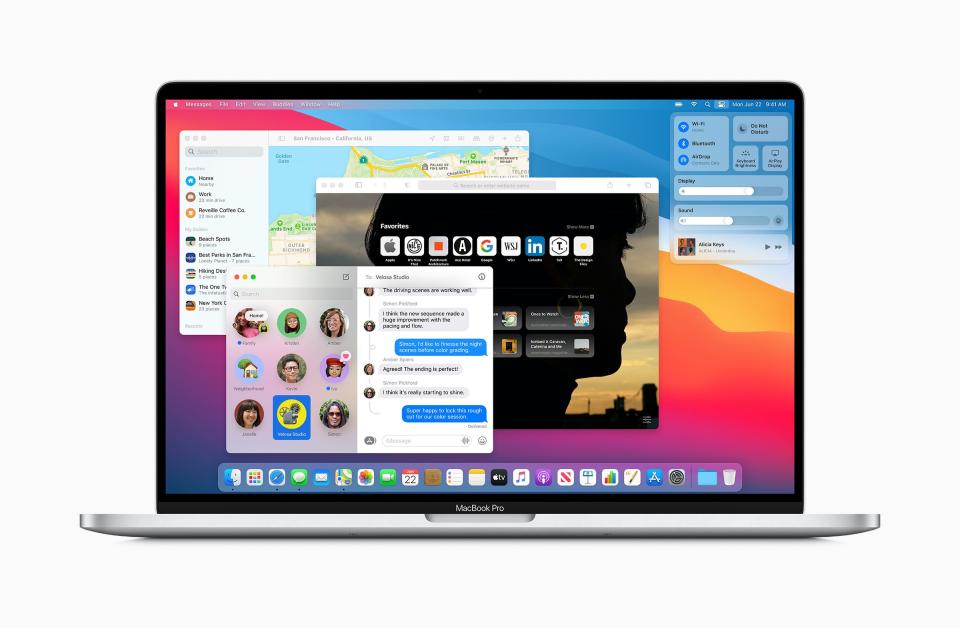 Apple's macOS Big Sur, unveiled at WWDC20, introduces a redesign and new features in Safari, Messages, and Maps.