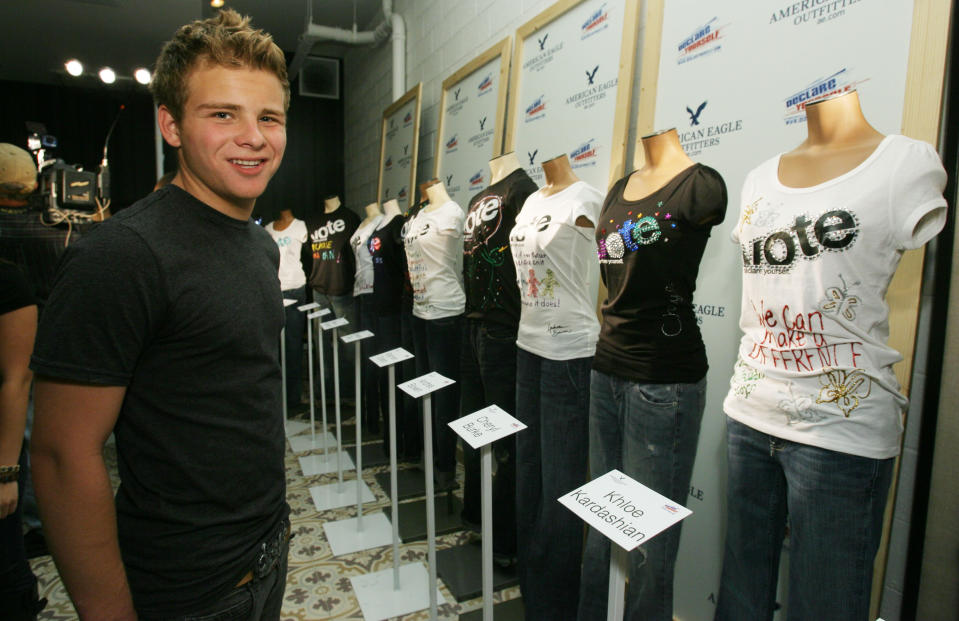 Jonathan Lipnicki at The American Eagle Declare Yourself Event "VOTE" T-Shirt event held at The Palihouse on May 22, 2008 in West Hollywood, California. (Photo by Alexandra Wyman/WireImage)