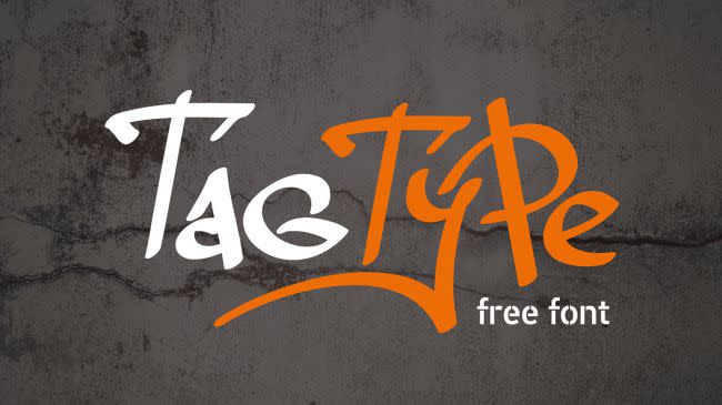 Image of Tag Type, one of the best free graffiti fonts