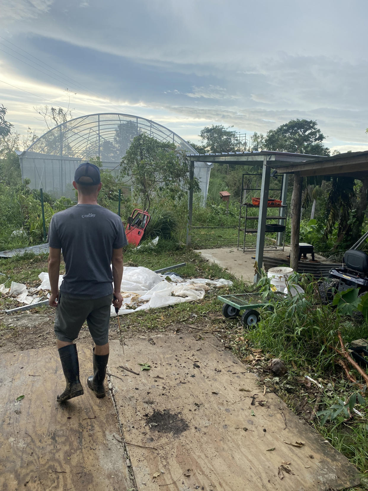 Jorge Luis Rivera, 36, a farmer in San Germán, Puerto Rico (Daniella Silva / NBC News)