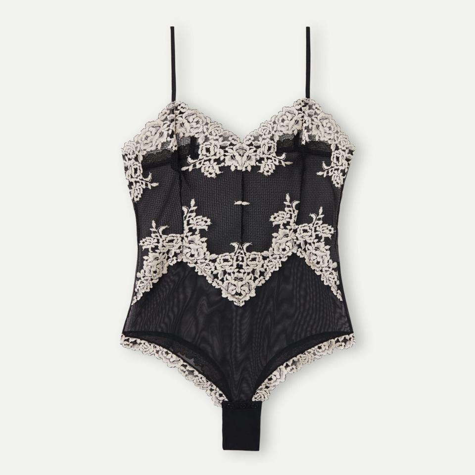 Intimissimi Pretty Flower Tulle and Lace Bodysuit