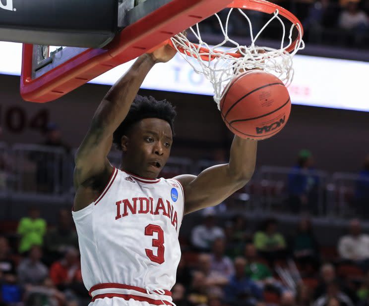 OG Anunoby has averaged 11.1 points and 5.4 rebounds per game this season. (AP)