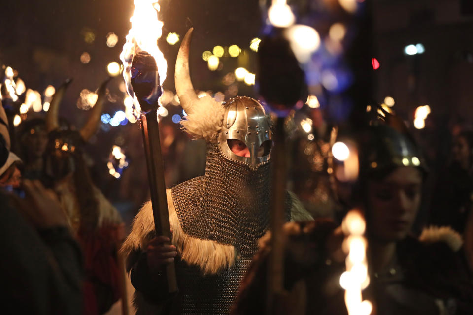 Pavements through Lewes were packed with people hoping to catch a glimpse of the centuries-old traditions (PA)