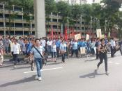 Workers' Party supporters in full support for their candidate Lee Li Lian. (Yahoo! photo)