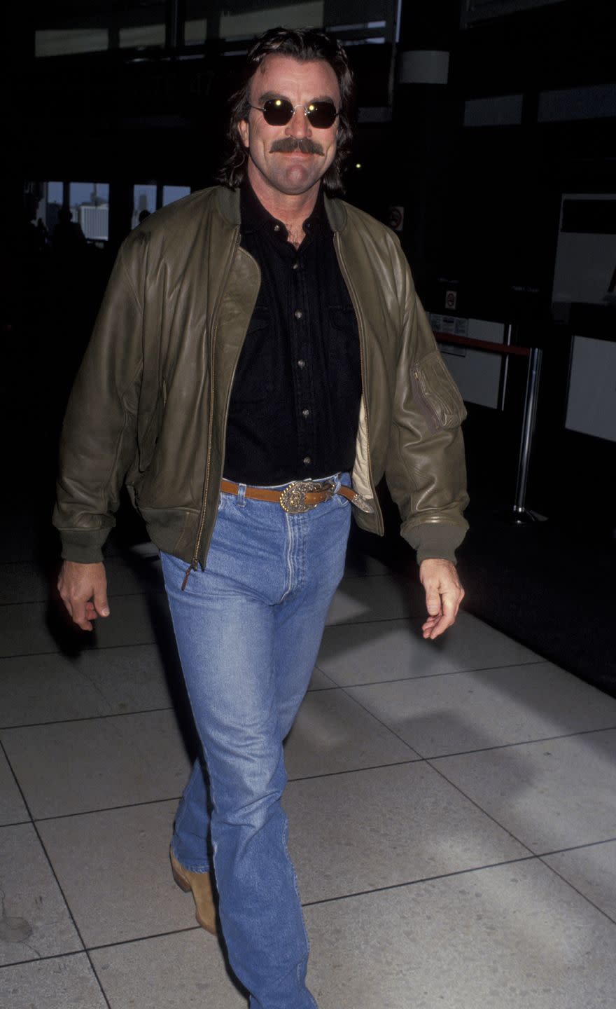 tom selleck during tom selleck sighted at los angeles international airport at los angeles international airport in los angeles, california, united states photo by ron galella, ltdron galella collection via getty images