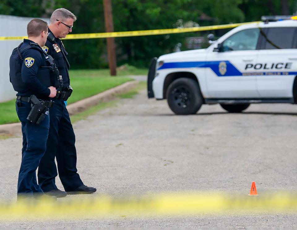 Wichita Falls police investigate the scene of a June 1 homicide near the intersection of 23rd at Grace Street as shown in this file photo.