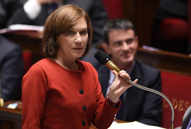 French junior minister for Family, Elderly and Autonomy Laurence Rossignol answers to members of Parliament during a weekly session, October 15, 2014 in Paris