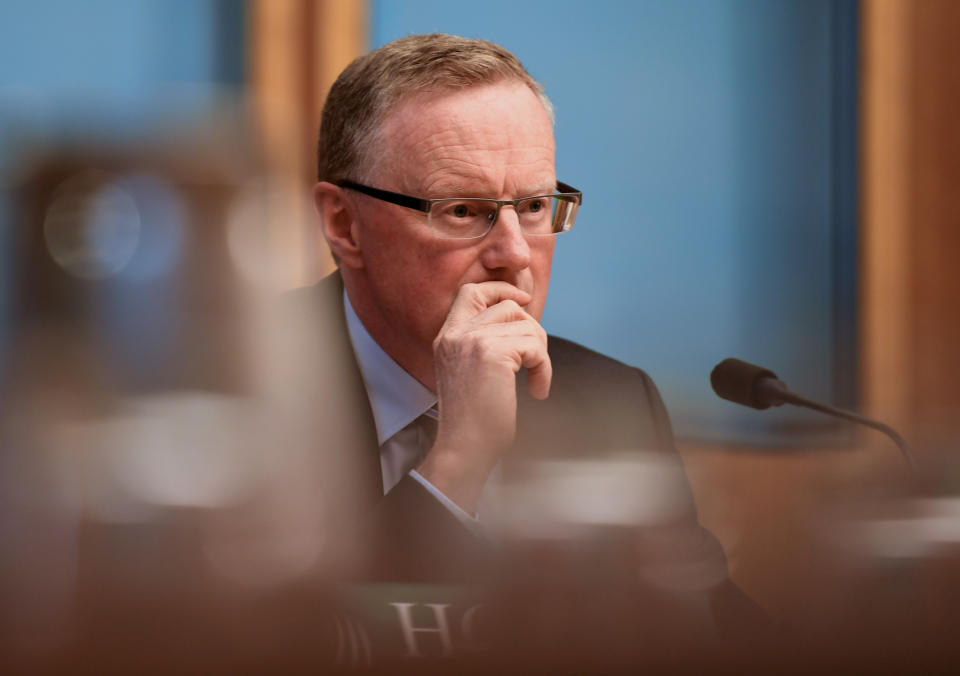 CANBERRA, AUSTRALIA - FEBRUARY 07: Reserve Bank Governor Philip Lowe looks on during the House of Representatives Economics Committee at Parliament House on February 07, 2020 in Canberra, Australia. The hearing is part of an accountability process for the Reserve Bank of Australia and provides a forecast for Australian Monetary Policy. The re-escalation of US-China disputes and the coronavirus are creating uncertainty in the economy.  (Photo by Tracey Nearmy/Getty Images)