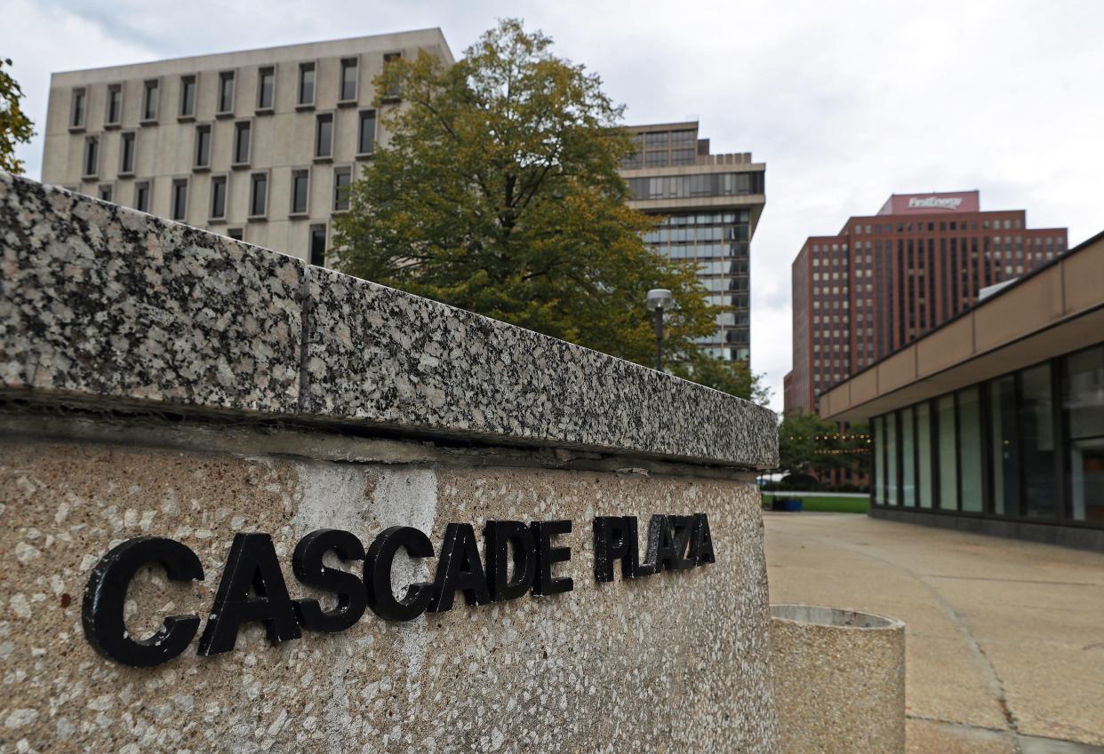 There is now about 1 million square feet of empty office space downtown Akron, with much of it centered in the towers around Cascade Plaza.