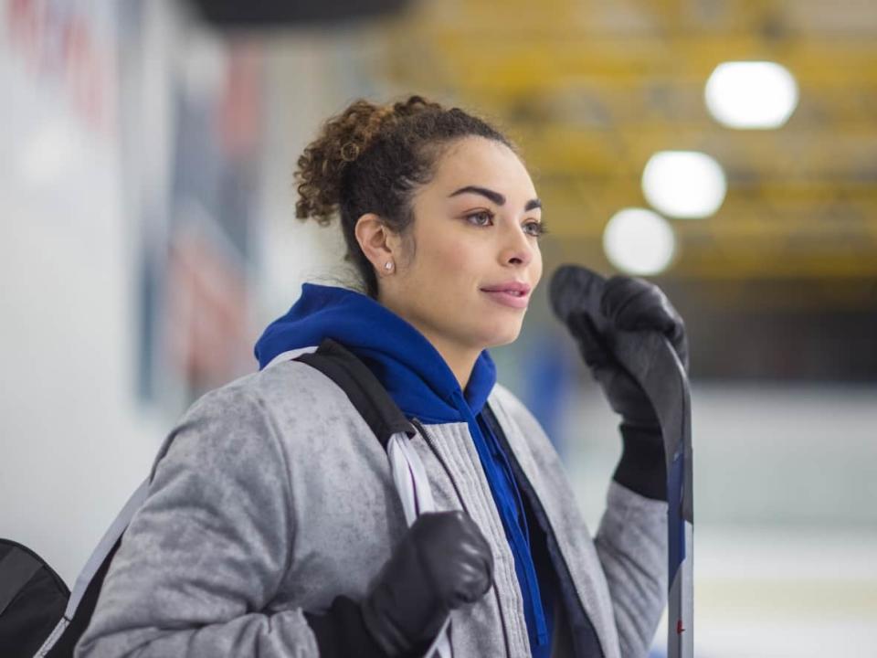 On National Girls and Women in Sports Day and the start of Black History Month on Feb. 1, the Professional Women's Hockey Players Association featured Canadian hockey player Sarah Nurse, who is the first Black woman to win an Olympic gold medal in hockey. (Submitted by Riley Smith - image credit)