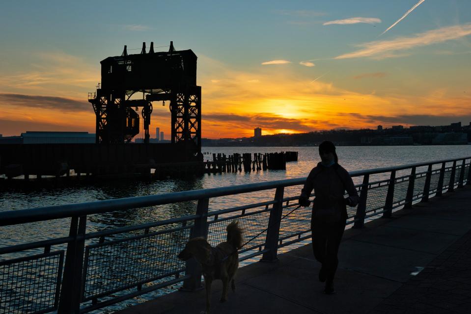 "An evening stroll along 72nd St. pier, Riverside Park." Photo courtesy of Denise Dell'Olio