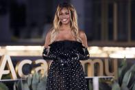 <p>Laverne Cox presents the Emmy for outstanding sound editing for a comedy or drama series (one hour) during the third night of the 2020 Creative Arts Emmy Awards on Wednesday in L.A.</p>