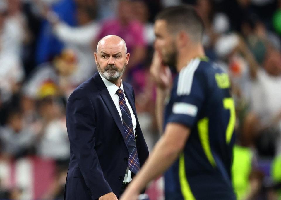 Steve Clarke must rally his Scotland side with two games remaining in Group A (REUTERS)