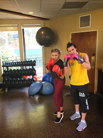 Chloe Grace Moretz and Brooklyn Beckham enjoy al fresco workout