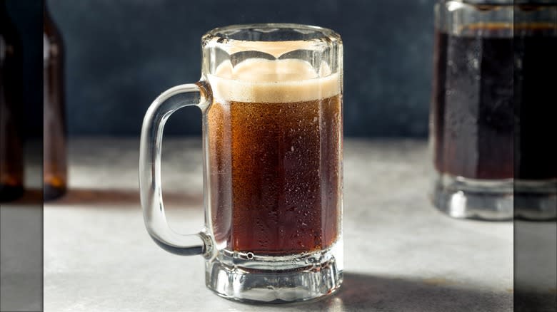 Glass of root beer