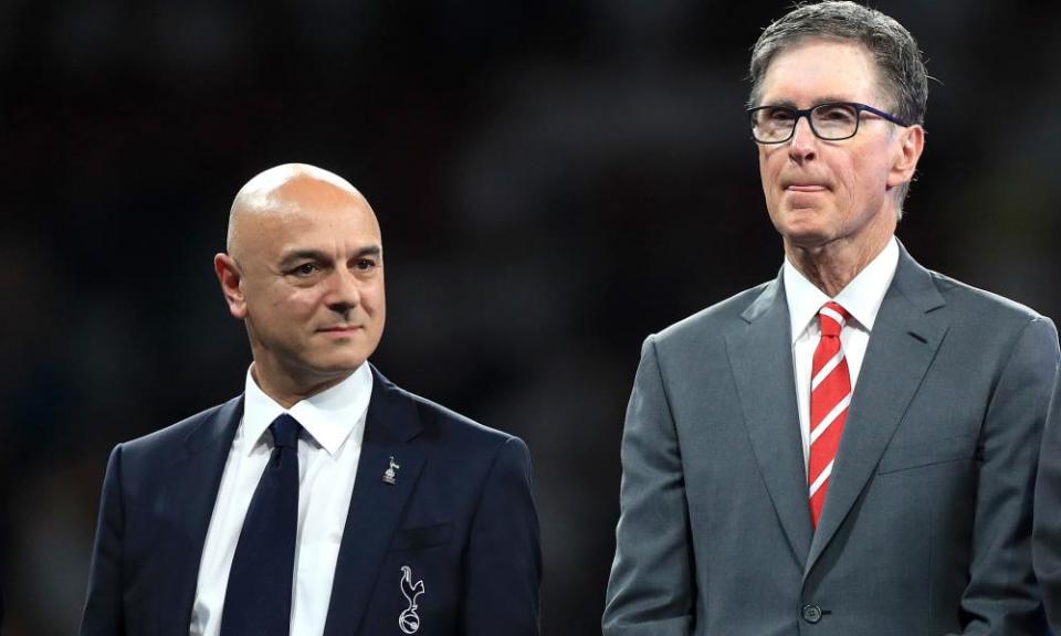 Tottenham chairman Daniel Levy (left) and the Liverpool owner John W Henry.