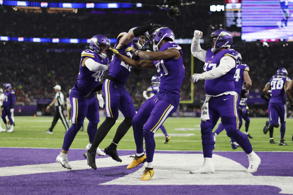 The Vikings seemingly entered Monday night as surefire sellers at the NFL trade deadline. After a big upset of the 49ers, now it's not so clear, which underscores a truth about both this season and acquiring players midseason. (AP Photo/Stacy Bengs)