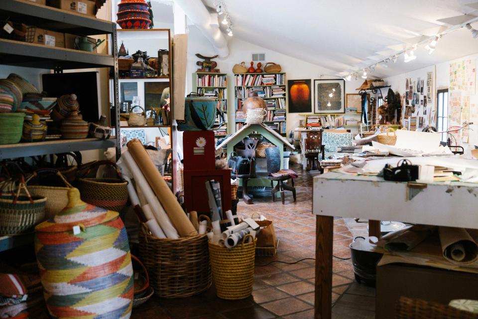 Inside Sally McQuillan's colorful studio.