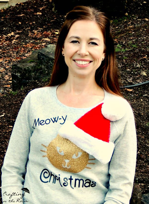 DIY Ugly Cat Christmas Sweater