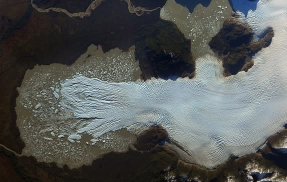 A view of the San Quintin glacier in Chile on June 2, 2014.