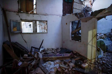 A view of an apartment where two people have died when the walls collapsed during the passage of Hurricane Irma, according to state-run media, in Havana, Cuba, September 15, 2017. REUTERS/Alexandre Meneghini