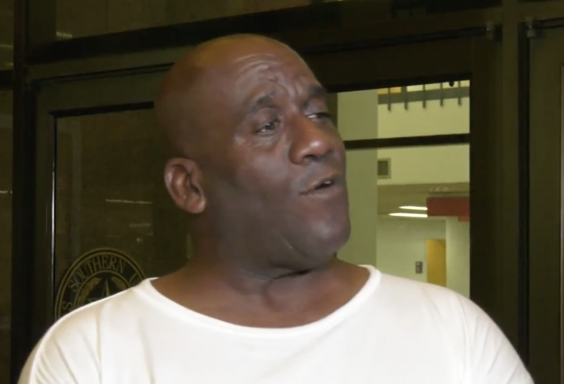 Hervis Rogers waited six hours to vote on Super Tuesday, but he actually wasn't eligible because of his past felony charge (KTKR-TV)