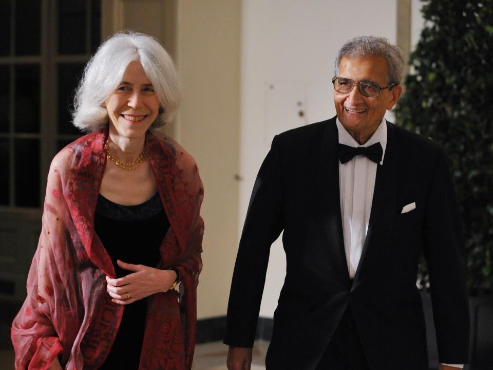 Emma Georgina Rothschild with husband Amartya Sen