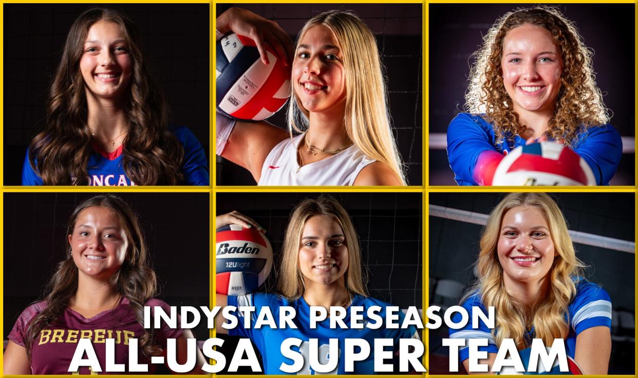 IndyStar Preseason ALL-USA Super Team First Team members: Logan Bell, Reese Dunkle, Raegan Durbin, Lindsey Mangelson, Ava Hunter and Lexi Gin.