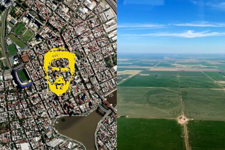 El rostro más grande de Messi diseñado hasta ahora está en un lote de General Roca, en Córdoba