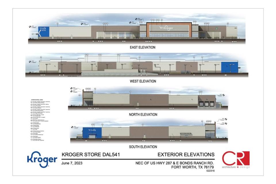 Architects’ renderings give a glimpse of the new Kroger Marketplace coming to Fort Worth in 2024.