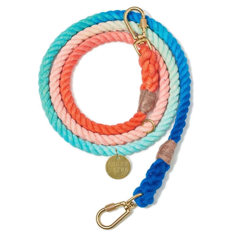 Sweet Pea Ombre Cotton Rope Dog Leash