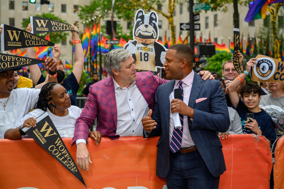 Craig Melvin and Robert Goings go way back. (Nathan Congleton / TODAY)