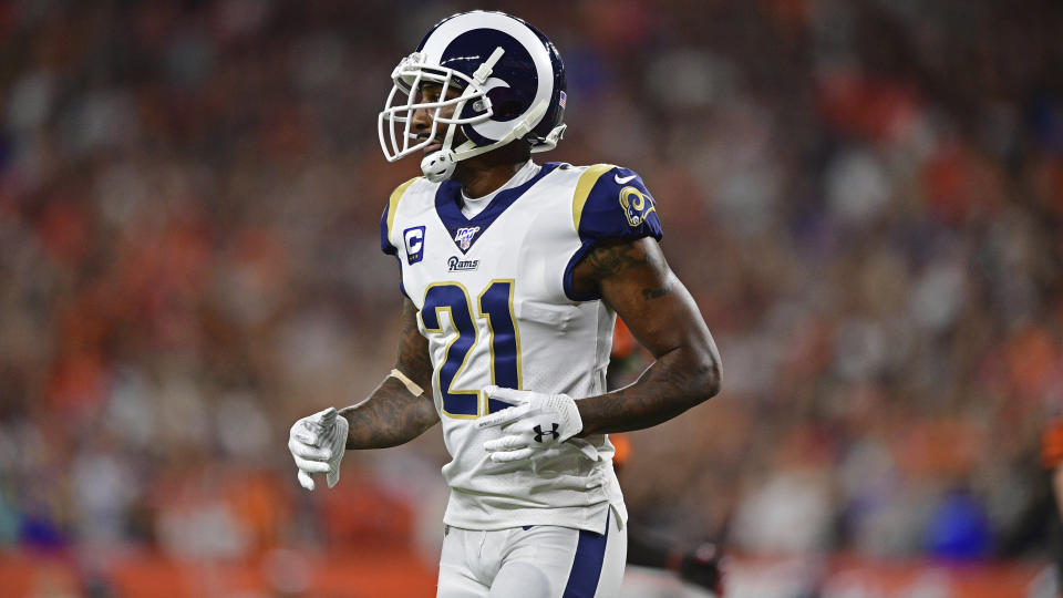 The Los Angeles Rams traded cornerback Aqib Talib to the Miami Dolphins on Tuesday. (AP/David Dermer)