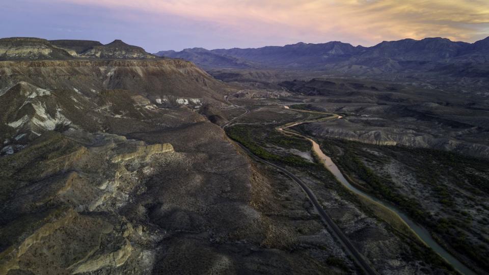 panoramic view of the borderlands southwestern us and mexico