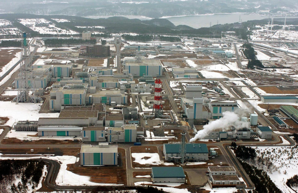 FILE - In this March 18, 2006 file photo, Japan Nuclear Fuel Ltd. experimental nuclear fuel reprocessing plant in Rokkasho, northern Japan, is shown. Last year's tsunami crisis left Japan's nuclear future in doubt and its reactors idled, rendering its huge stockpile of plutonium useless for now. So, the nuclear industry's plan to produce even more this year has raised a red flag. Nuclear industry officials say they hope to start producing a half-ton of plutonium within months, in addition to the more than 35 tons Japan already has stored around the world. That's even though all of the reactors that might use it are either inoperable or offline while the country rethinks its nuclear policy in light of the tsunami-generated Fukushima crisis. (AP Photo/Kyodo News, Yumi Ozaki, File) JAPAN OUT, MANDATORY CREDIT, NO LICENSING IN CHINA, HONG KONG, JAPAN, SOUTH KOREA AND FRANCE