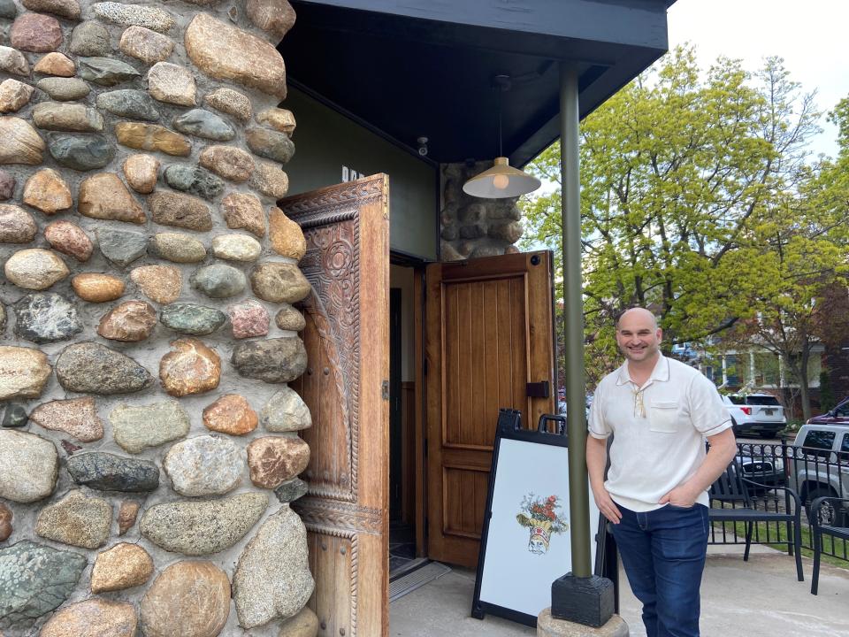 David Richter outside of the new Alpino Detroit restaurant in Corktown.