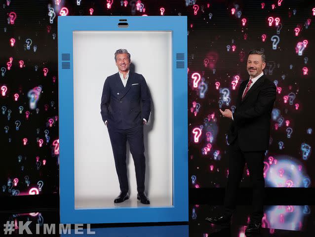 <p>ABC</p> Patrick Dempsey (left) with Jimmy Kimmel