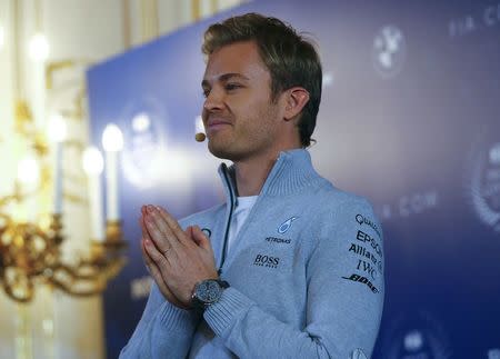 Mercedes' Formula One World Champion Nico Rosberg of Germany speaks during a news conference as he announces his retirement in Vienna, Austria December 2, 2016. REUTERS/Leonhard Foeger