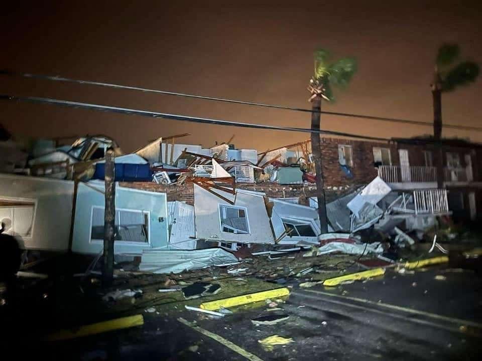 Panama City, Florida was rocked by a destructive tornado on Tuesday evening (Bay County Sheriff's Office/AFP)
