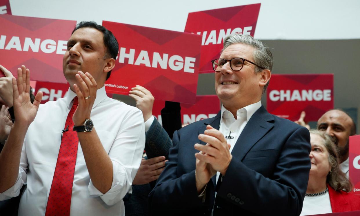 <span>Keir Starmer and Anas Sarwar’s close relationship has helped Starmer capture the political mood in Scotland.</span><span>Photograph: Murdo MacLeod/The Guardian</span>