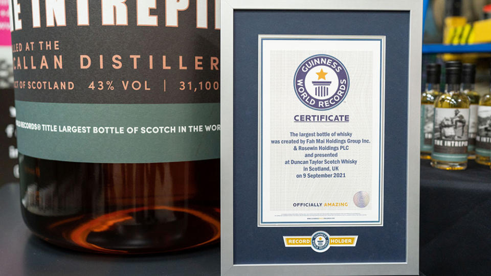 The Intrepid’s official Guinness World Records certificate - Credit: Lyon & Turnbull