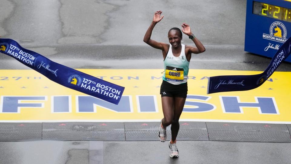 The Boston Marathon will again be hotly contested  (AP)