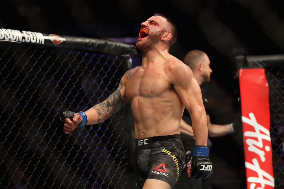 Alexander Volkanovski says a blood infection almost cost him his leg -- and he caught it just in time. (Getty)