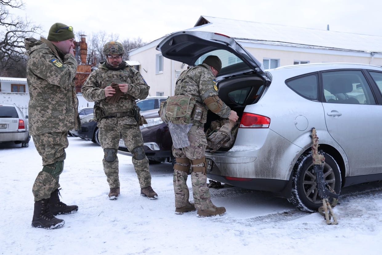 Civilian participants in the Kyiv Territorial Defense Unit 