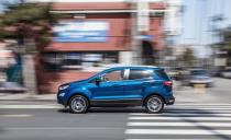 <p><a rel="nofollow noopener" href="https://www.caranddriver.com/ford/ecosport" target="_blank" data-ylk="slk:Ford's diminutive yet heavy EcoSport crossover;elm:context_link;itc:0;sec:content-canvas" class="link ">Ford's diminutive yet heavy EcoSport crossover</a> comes standard with a 123-hp turbocharged 1.0-liter three-cylinder engine and front-wheel drive, a combination ill-suited to speed trials. The model we tested took took nearly eleven seconds to hit 60 mph; another version we tested was marginally quicker, requiring "only" 10.4 seconds to get up to highway speed. </p>